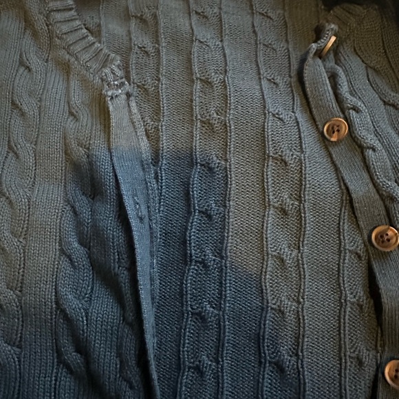 Brandy Melville Navy Cable Cardigan - Picture 4 of 5